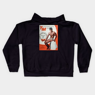 TOMORROW'S MAN - Vintage Physique Muscle Male Model Magazine Cover Kids Hoodie